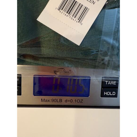 Hawker Rye Cotton Cashmere Sweater L Kombu Green NWT Minimalist Classic - Picture 9 of 9